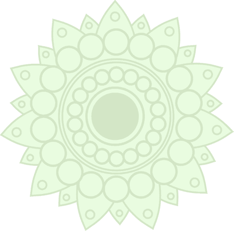 Symmetrical geometric mandala on transparent background
