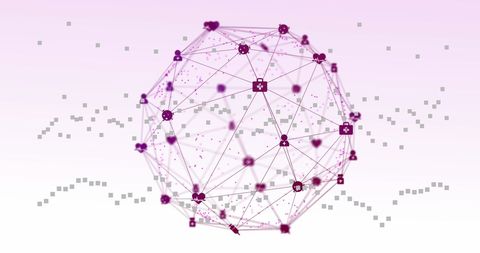 Abstract Network of Healthcare Icons Forming Global Sphere - Download Free Stock Images Pikwizard.com