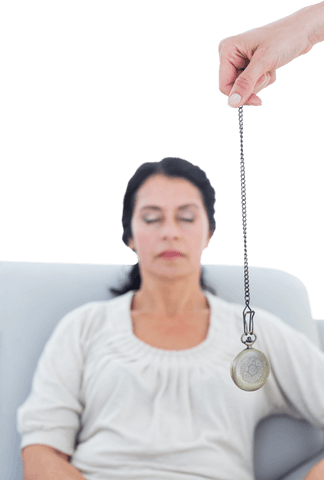 transparent hypnotherapy session with suspended pocket watch - Download Free Stock Videos Pikwizard.com