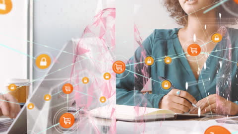 Digital Connections Overlay on Business Conversations