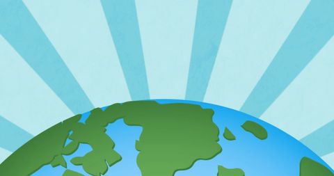 Earth with Sunburst Rays Illustrating Global Awareness - Download Free Stock Images Pikwizard.com