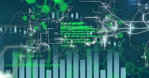 Digital Financial Data with Hexagonal Design Elements - Download Free Stock Images Pikwizard.com