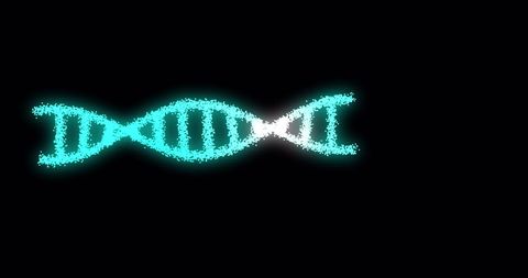 Glowing Digital DNA Strand on Black Background - Download Free Stock Images Pikwizard.com