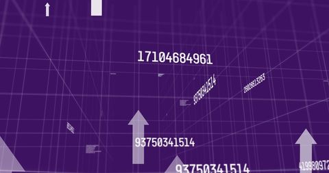 Futuristic Digital Interface with Numbers and Arrows - Download Free Stock Images Pikwizard.com