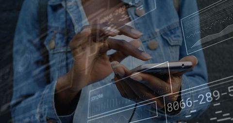 Futuristic Data Interaction on Smartphone Display