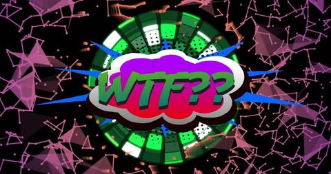 Comic Bubble Graphics with Pop Art Design Featuring WTF