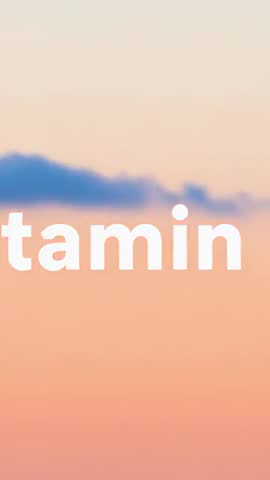 Animated bold typography reacting to drifting blue cloud over pastel gradient mobile video