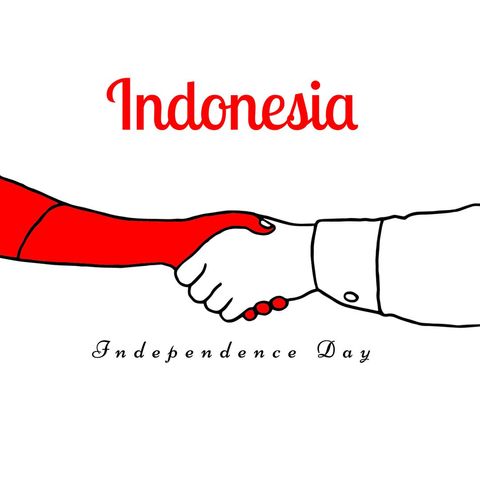 indonesia independence day handshake illustration - Download Free Stock Templates Pikwizard.com