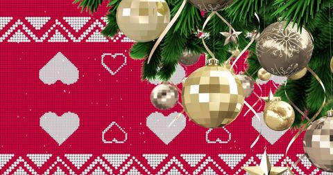 Festive Christmas Baubles with Snowflake Ornaments