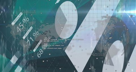Global Data Processing with Digital Interface and Infographics - Download Free Stock Images Pikwizard.com