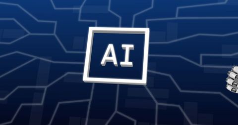 digital interface with ai and robotic hand - Download Free Stock Images Pikwizard.com