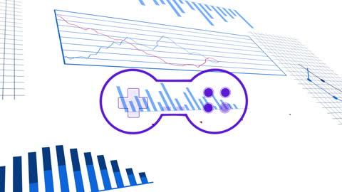 Digital Gamepad with Analytics Charts in Virtual Interface