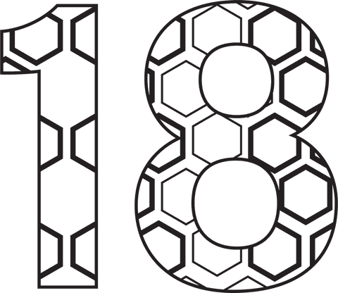 elegant number 18 with geometric pattern on transparent background - Download Free Stock Videos Pikwizard.com