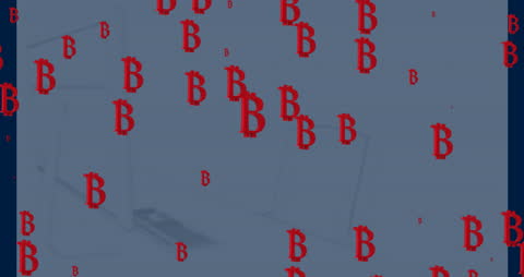 Virtual Bitcoins Overlay on Office Setup Modern Digital Interface