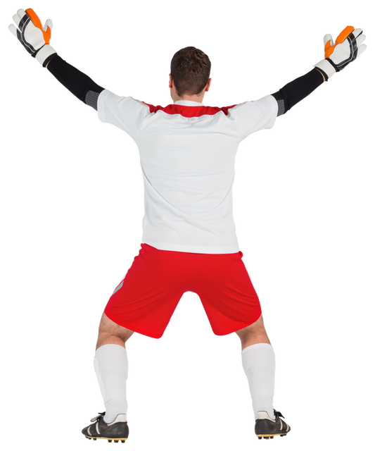 Transparent Back View of Goalkeeper in Victory Pose - Download Free Stock Videos Pikwizard.com