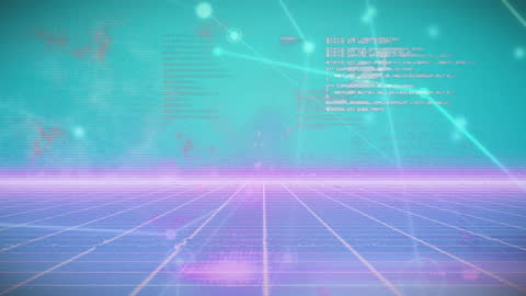 Futuristic Data Grid with Network Connections