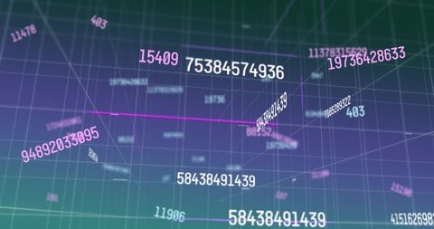 Floating Numbers on Digital Grid Background - Download Free Stock Images Pikwizard.com