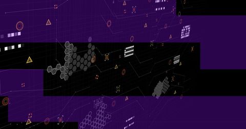Futuristic Digital Interface with Geometric Data Elements - Download Free Stock Images Pikwizard.com
