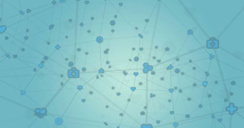 Digital Health Network with Medical Icons on Blue Background - Download Free Stock Images Pikwizard.com