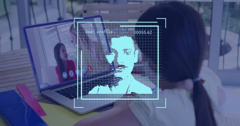 biometric data processing in virtual video conferencing - Download Free Stock Images Pikwizard.com