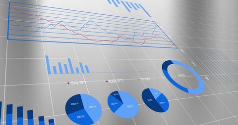 Abstract Data Analytics with Digital Statistics and Graphs - Download Free Stock Images Pikwizard.com