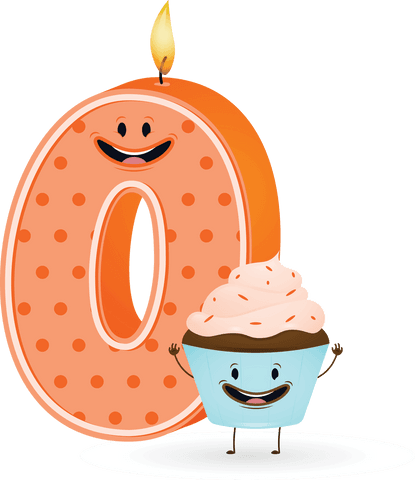 birthday celebration with candle zero and cupcake on transparent background - Download Free Stock Videos Pikwizard.com