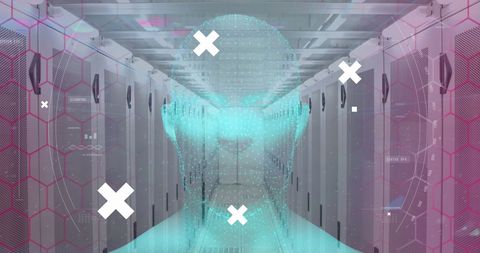 Futuristic Data Processing and Connectivity in Server Room - Download Free Stock Images Pikwizard.com