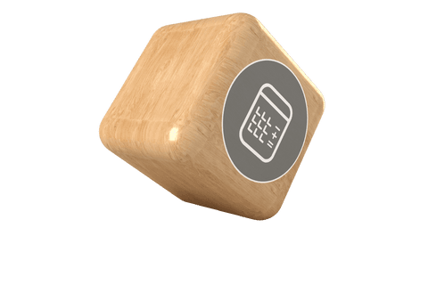 wooden dice with calculator icon on transparent background - Download Free Stock Videos Pikwizard.com