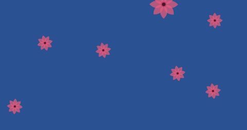 Floating Pink Flowers on Tranquil Blue Canvas - Download Free Stock Images Pikwizard.com