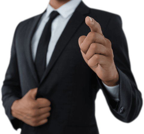 Transparent Businessman in Suit Pointing Forward for Decision-Making - Download Free Stock Videos Pikwizard.com