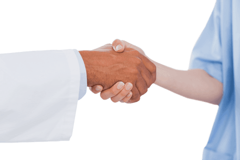 transparent medical professional shaking hands with patient - Download Free Stock Videos Pikwizard.com