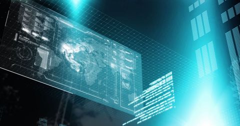 Futuristic Digital Data Processing on Virtual Screen - Download Free Stock Images Pikwizard.com