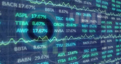 Digital Financial Data Processing with Interactive Graphs - Download Free Stock Images Pikwizard.com