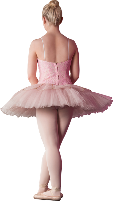 Transparent Background with Caucasian Ballerina in Tutu from Behind - Download Free Stock Videos Pikwizard.com