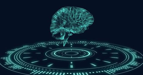 Futuristic Digital Brain and Data Network Visualization - Download Free Stock Images Pikwizard.com
