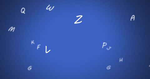 floating white alphabets on blue background for education concepts - Download Free Stock Images Pikwizard.com