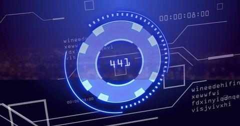 Futuristic Virtual Interface with Glowing Rotating Elements - Download Free Stock Images Pikwizard.com