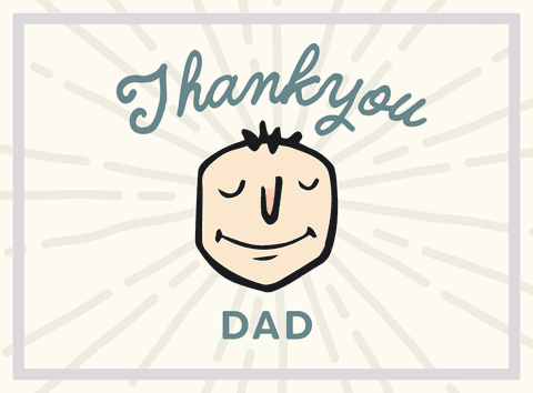 thank you dad card with smile graphic on transparent background - Download Free Stock Videos Pikwizard.com