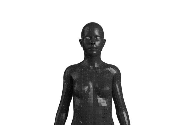 Gray 3D Human Model on Transparent Background with Geometric Shapes - Download Free Stock Videos Pikwizard.com