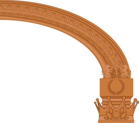 ornate arch with crown and lion motif on transparent background - Download Free Stock Videos Pikwizard.com