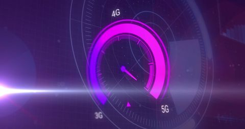 Futuristic Digital Speedometer Displaying 3G to 5G Upgrade - Download Free Stock Images Pikwizard.com