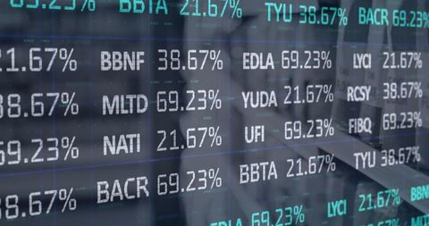 Financial Data Overlay on Shopping Mall Interiors