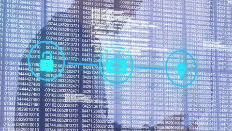 Digital Network Technology Concept with Data Overlay