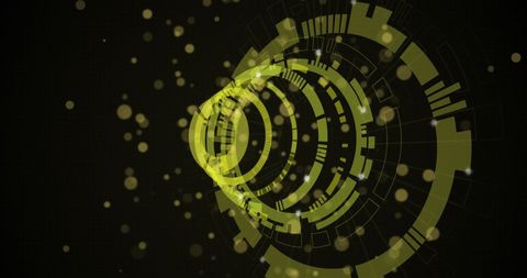 Green Digital Abstract Tech Interface with Particles - Download Free Stock Images Pikwizard.com