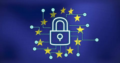 european union data protection and cybersecurity iconography - Download Free Stock Images Pikwizard.com