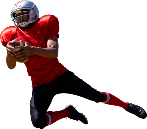 athletic football player making impressive catch transparent background - Download Free Stock Videos Pikwizard.com