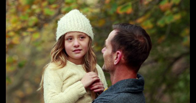 Father and Daughter Enjoying Time in Autumn Park - Download Free Stock Images Pikwizard.com