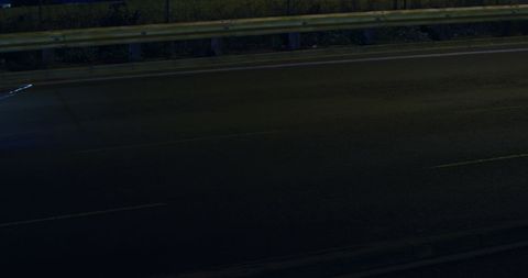 Empty Urban Road at Night with Guardrail - Download Free Stock Images Pikwizard.com