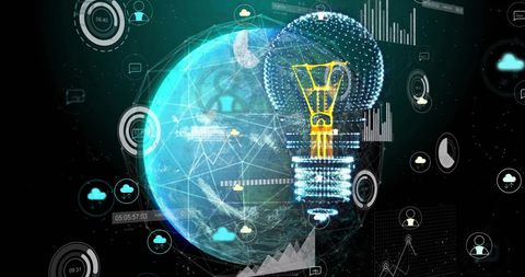 Futuristic Digital Communication with Global Connections - Download Free Stock Images Pikwizard.com