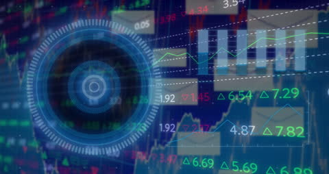 Futuristic Digital Interface with Virtual Data